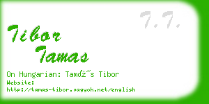 tibor tamas business card